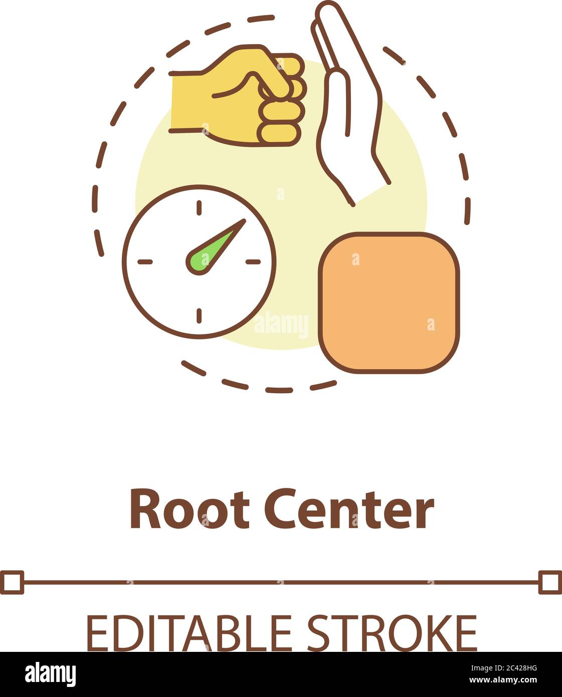 Root center concept icon Stock Vector