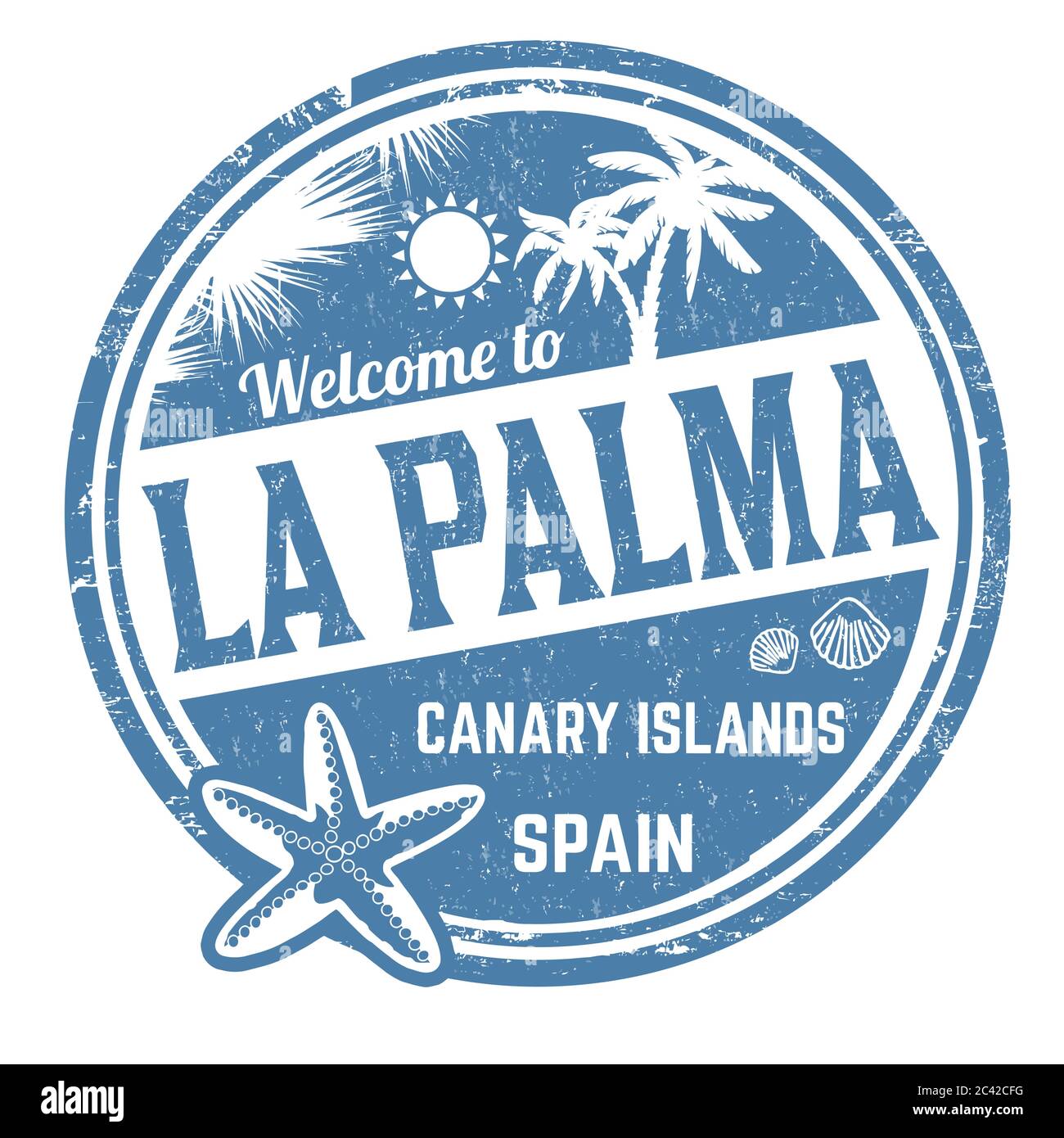 Welcome to La Palma sign or stamp on white background, vector illustration Stock Vector