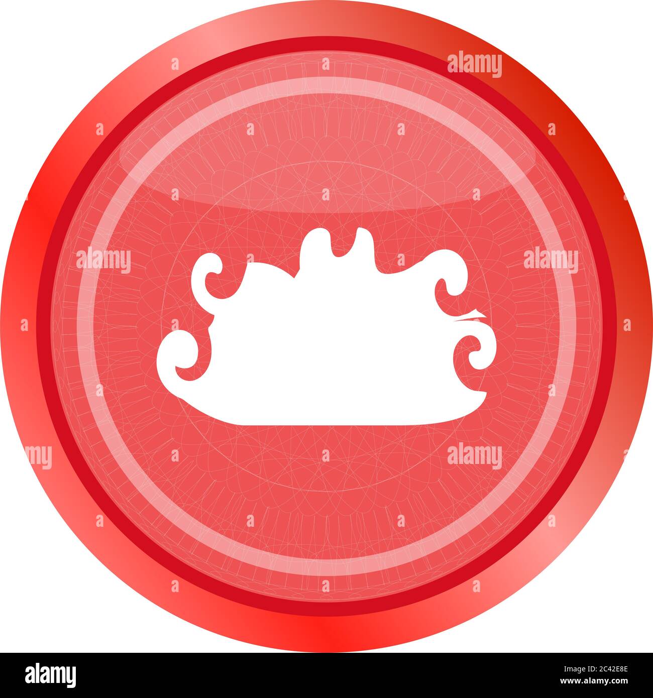 cloud button, web icon isolated on white Stock Photo