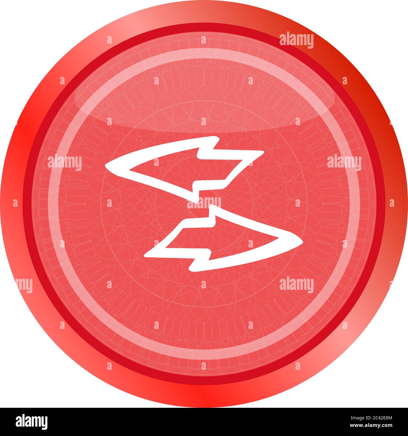 Button web icon with arrow set . Trendy flat style sign isolated on ...