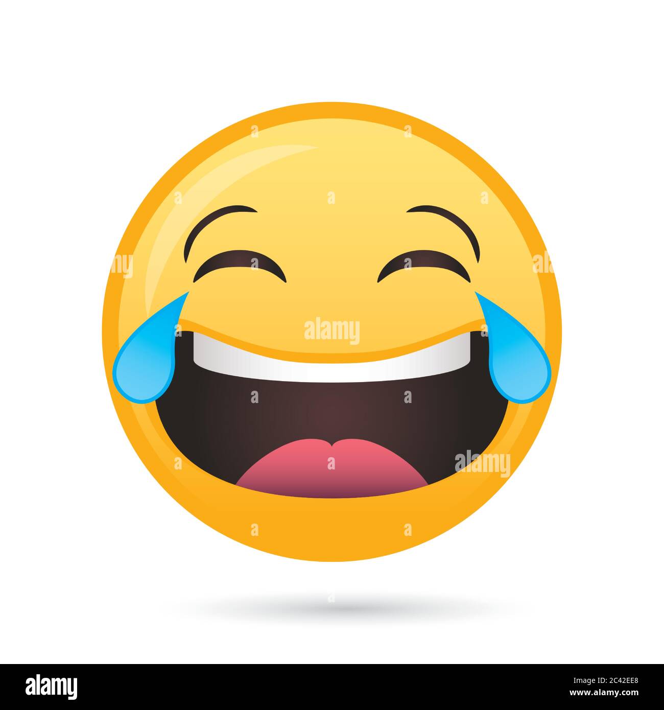 happy emoji face funny character vector illustration design Stock