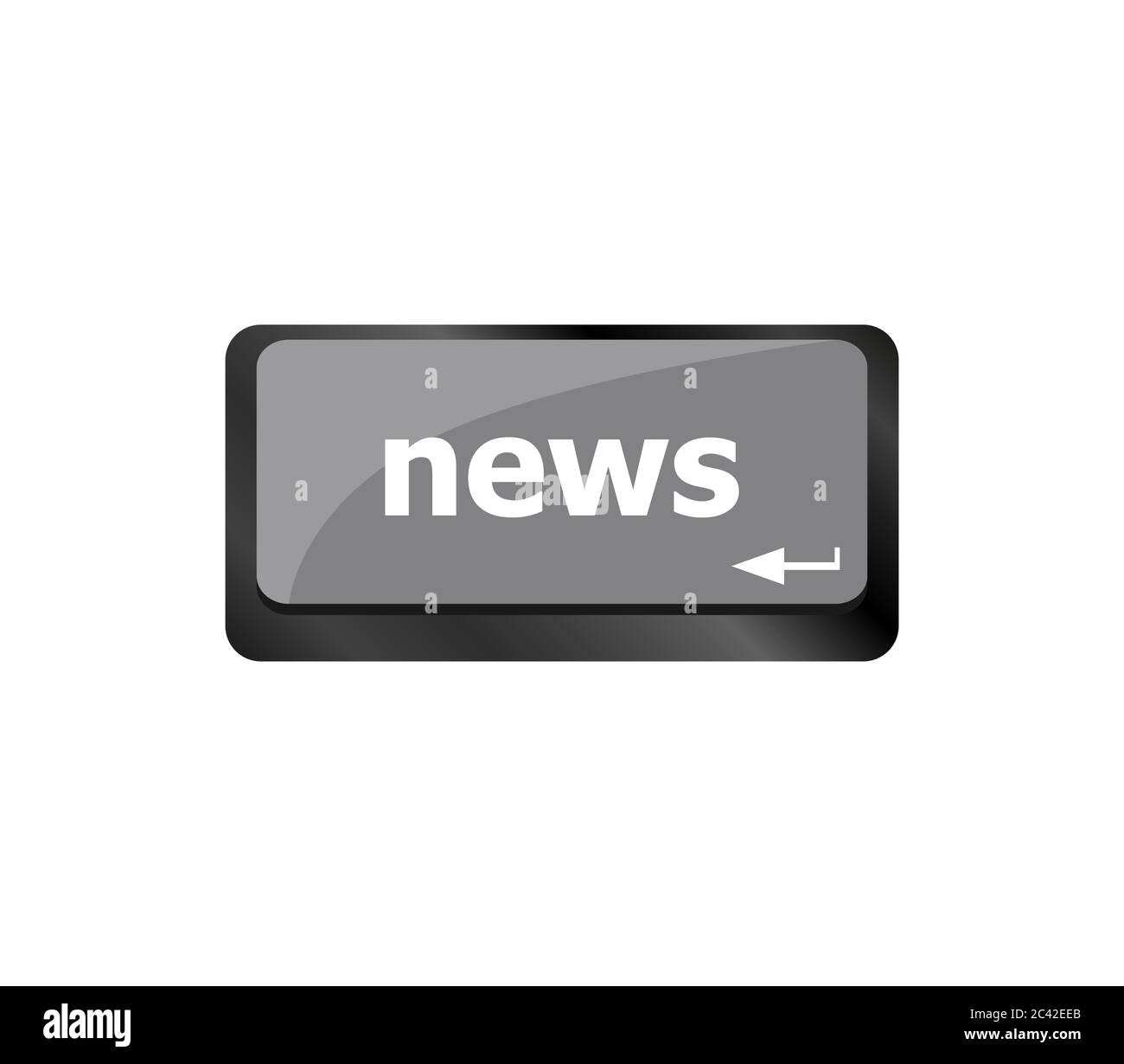 News text on a button computer keyboard keys Stock Photo