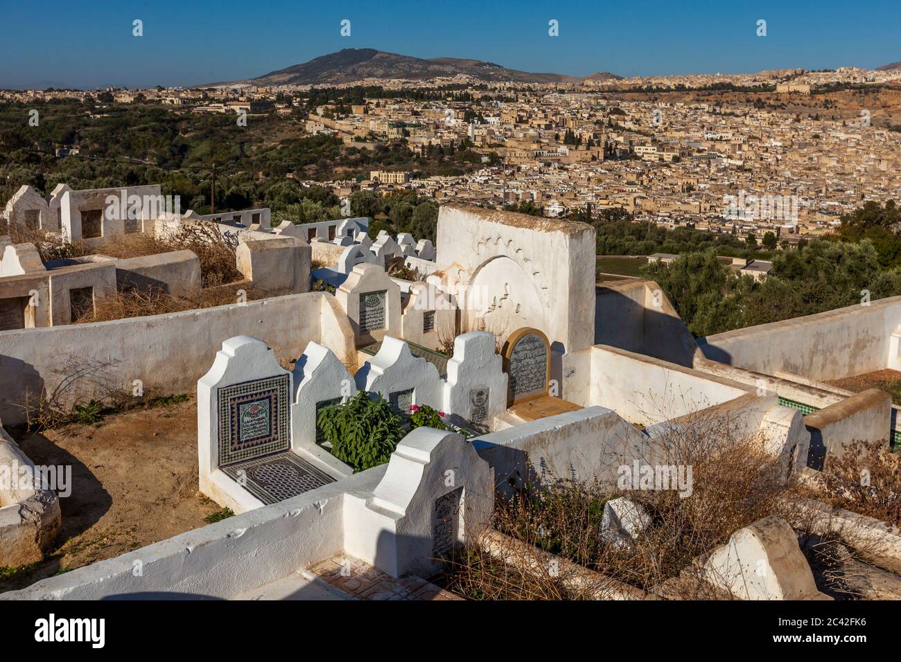 Graveyard in Fès, Morocco Stock Photo
