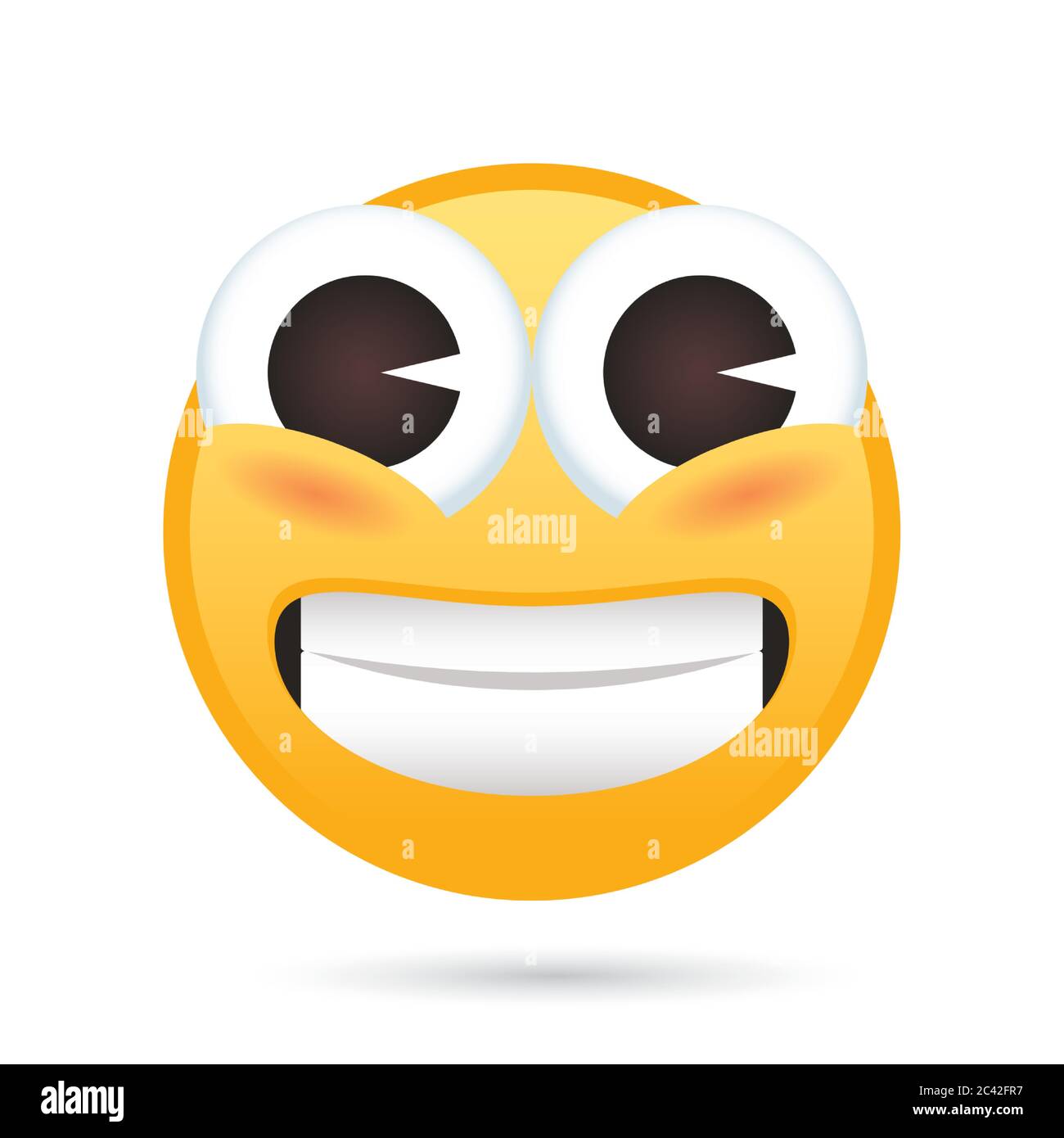 happy emoji face funny character vector illustration design Stock Vector