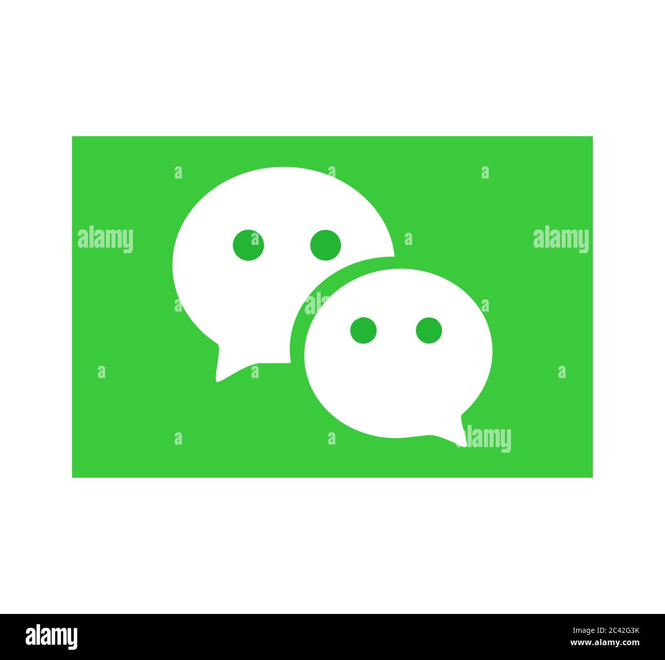 WeChat logo. WeChat is a Chinese multi-purpose messaging, social media and mobile payment app . Kharkiv, Ukraine - June 15, 2020 Stock Photo