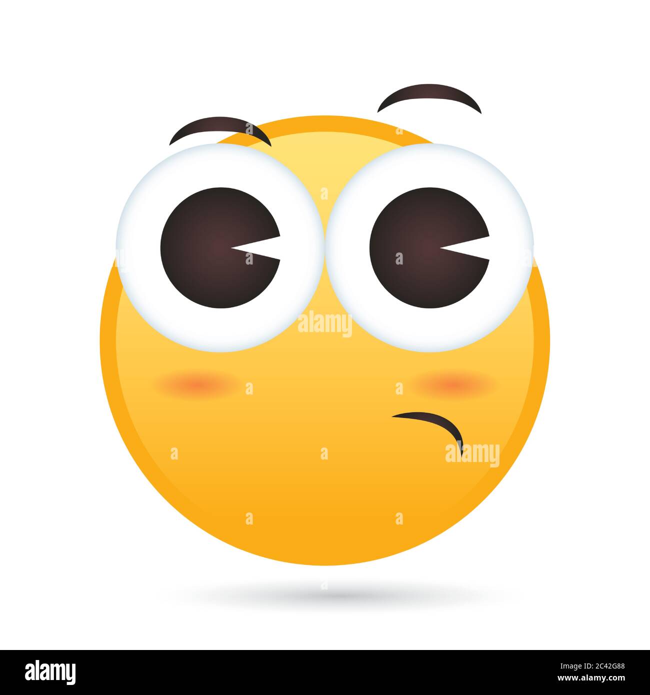 emoji face Thoughtful funny character vector illustration design Stock  Vector Image & Art - Alamy