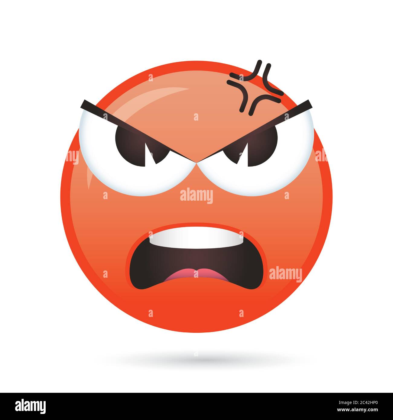 emoji face angry funny character vector illustration design Stock Vector