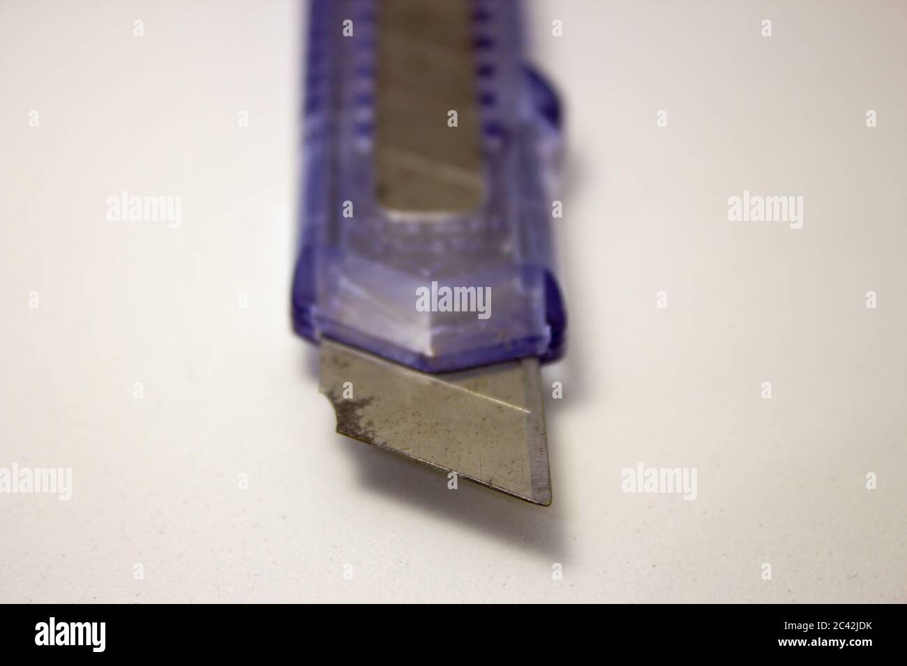 Plastic utility knife with old and rusted blade Stock Photo Alamy