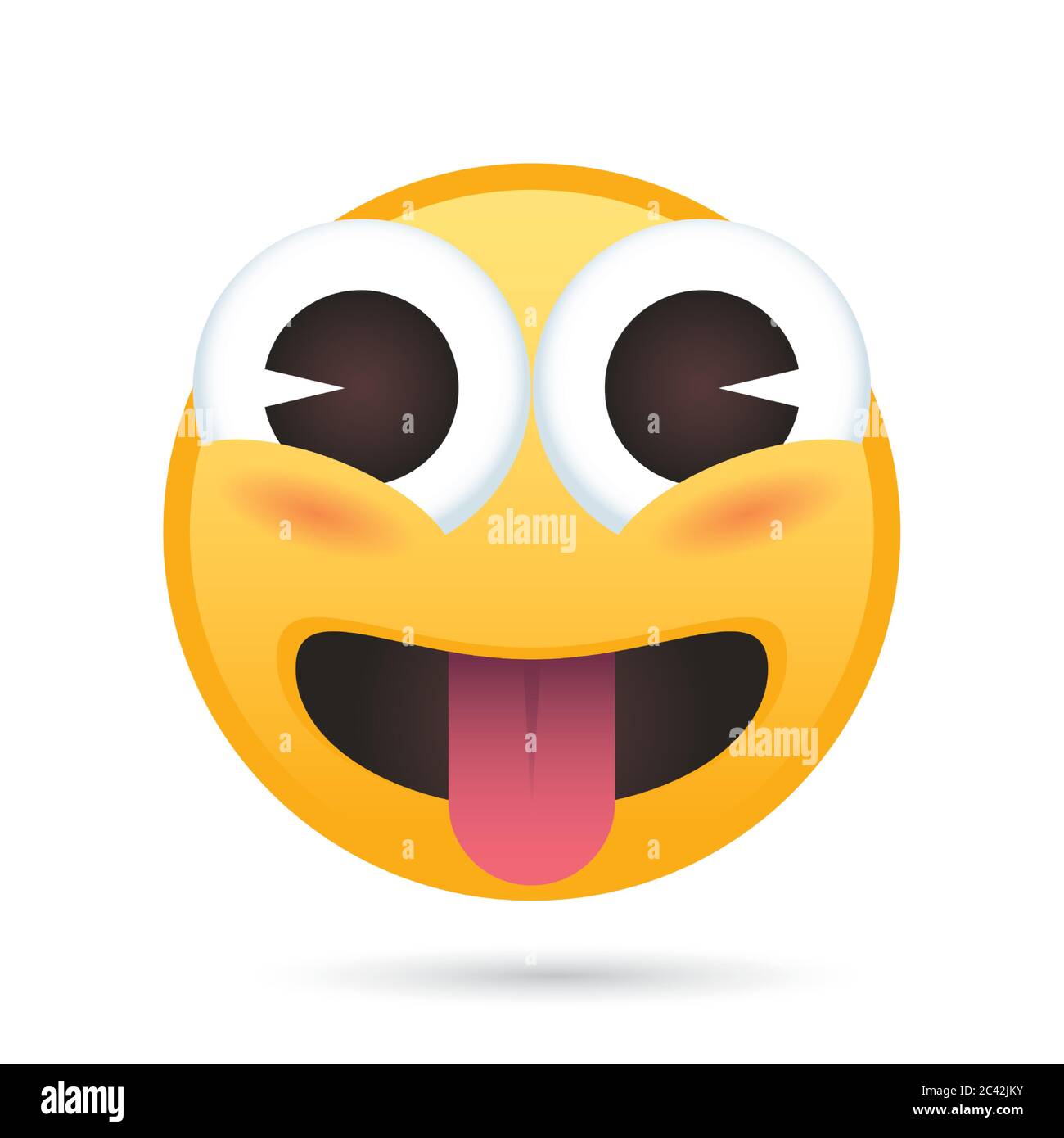 emoji face crazy funny character vector illustration design Stock Vector