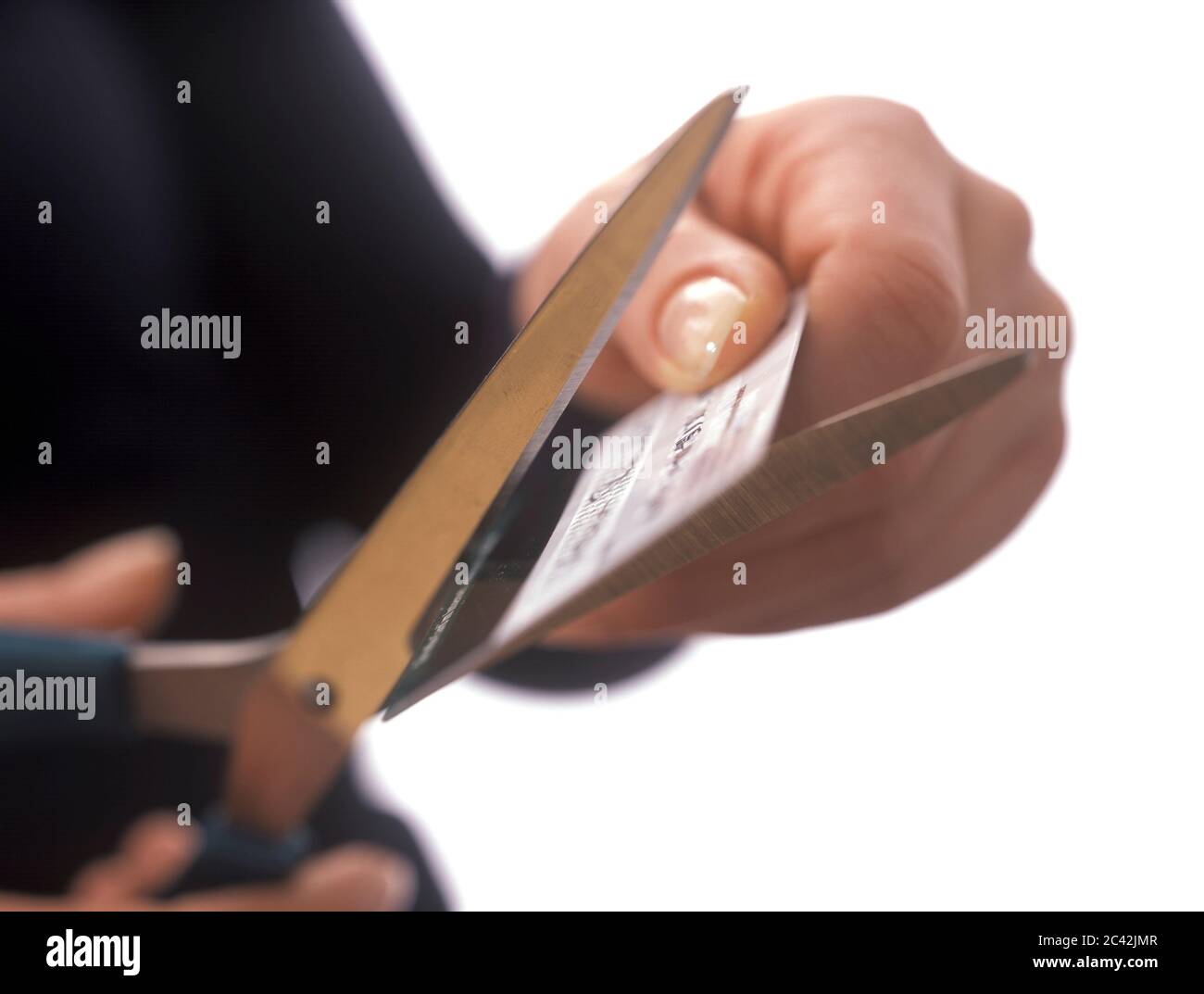Cutting up a credit card Stock Photo - Alamy