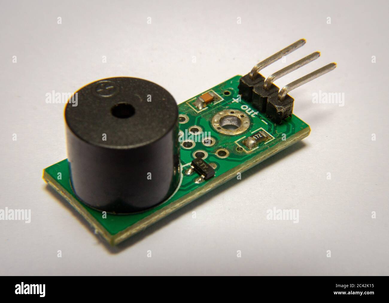 Arduino piezo buzzer module component Stock Photo