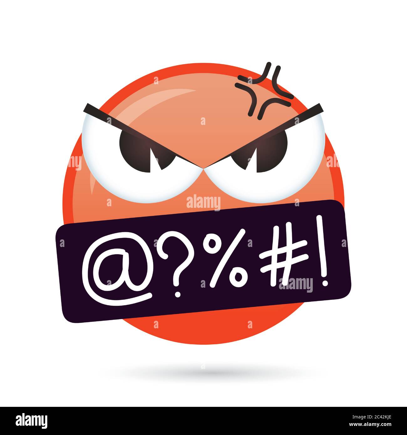 emoji face angry funny character vector illustration design Stock Vector