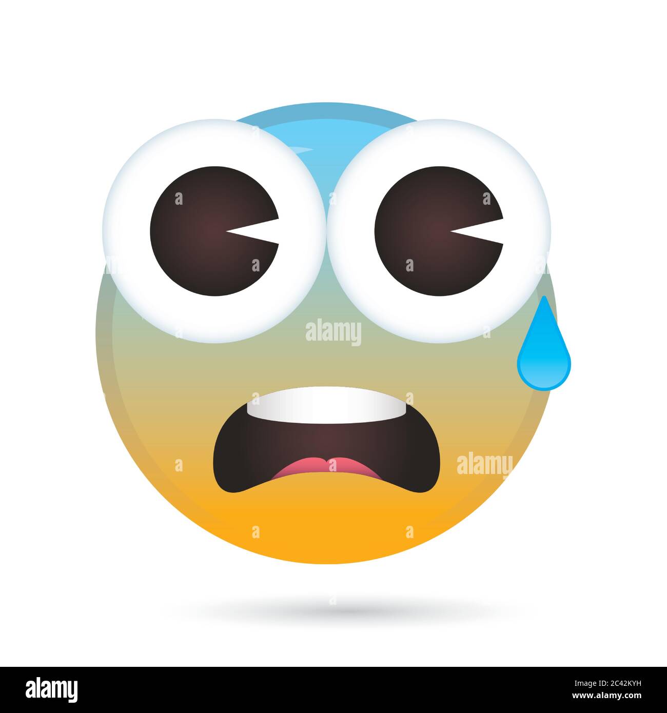 emoji face crying funny character vector illustration design Stock Vector