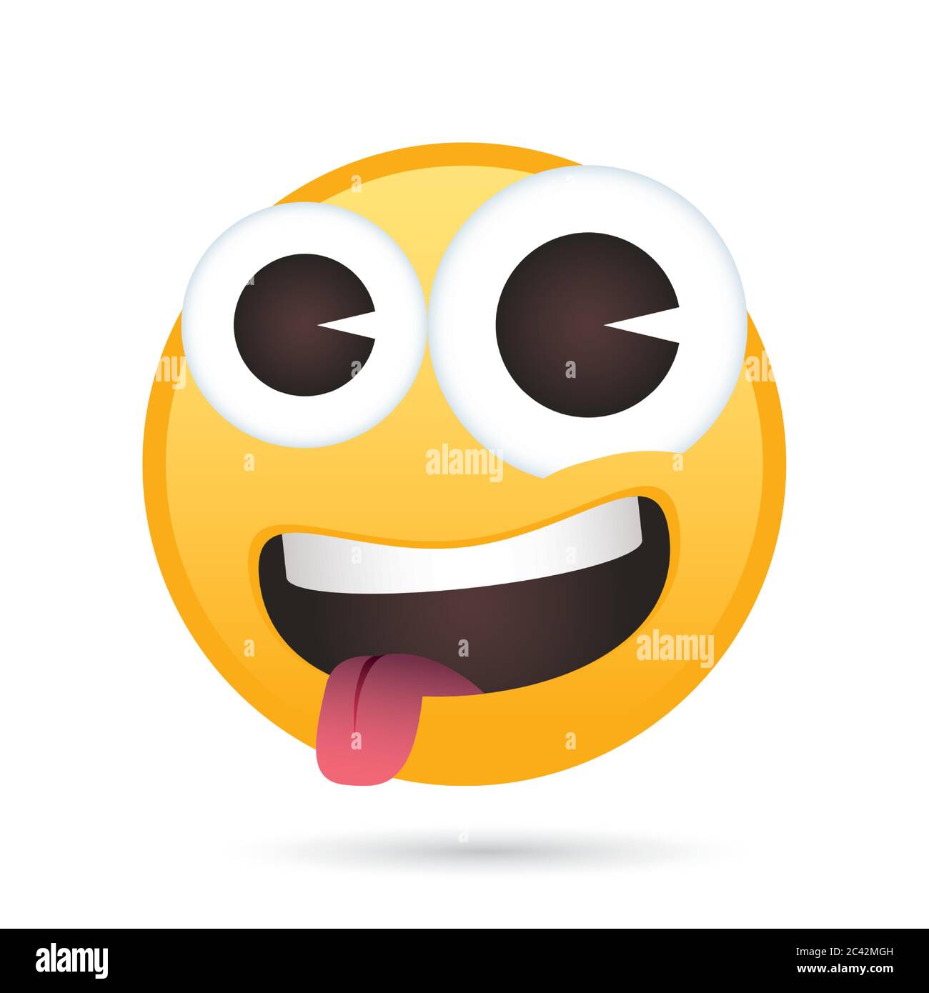 emoji face crazy funny character vector illustration design Stock Vector
