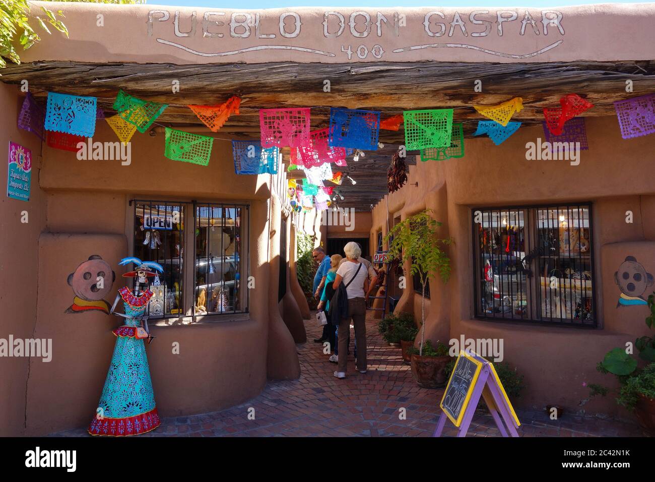 Pueblo don Gaspar in Albuquerque, NM Stock Photo