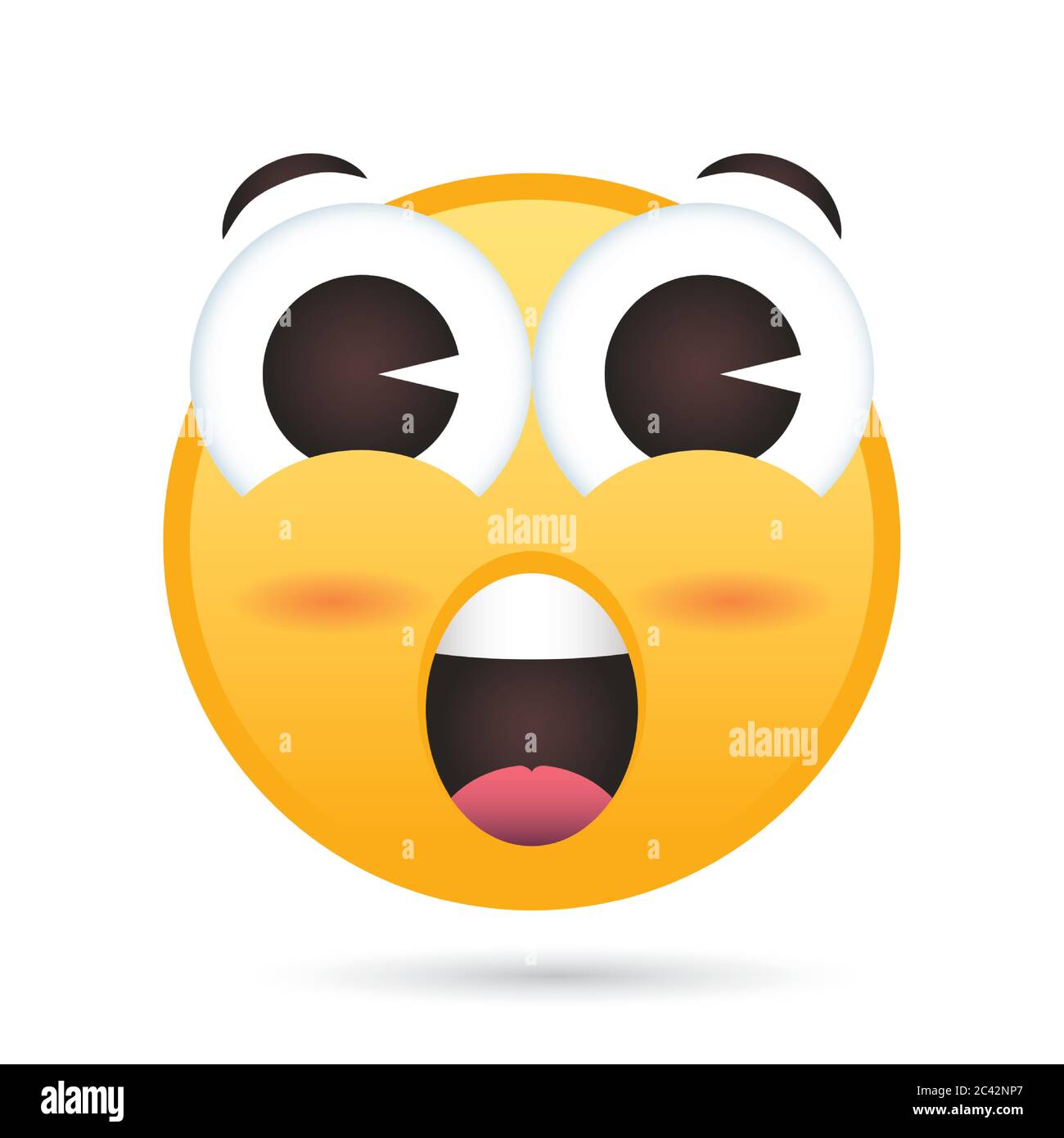 emoji face terrified funny character vector illustration design Stock Vector