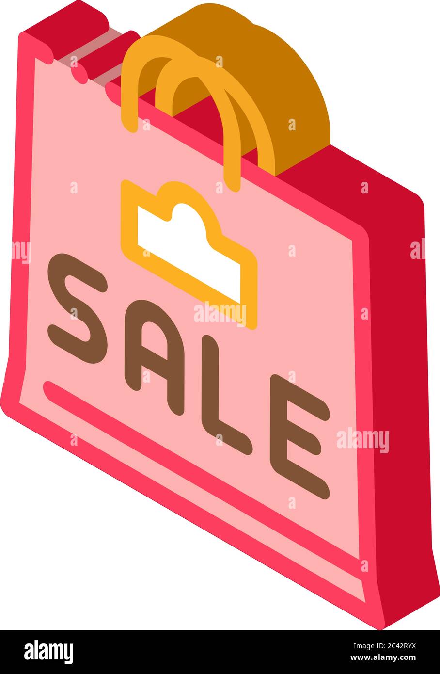 sale paper bag isometric icon vector illustration Stock Vector Image ...