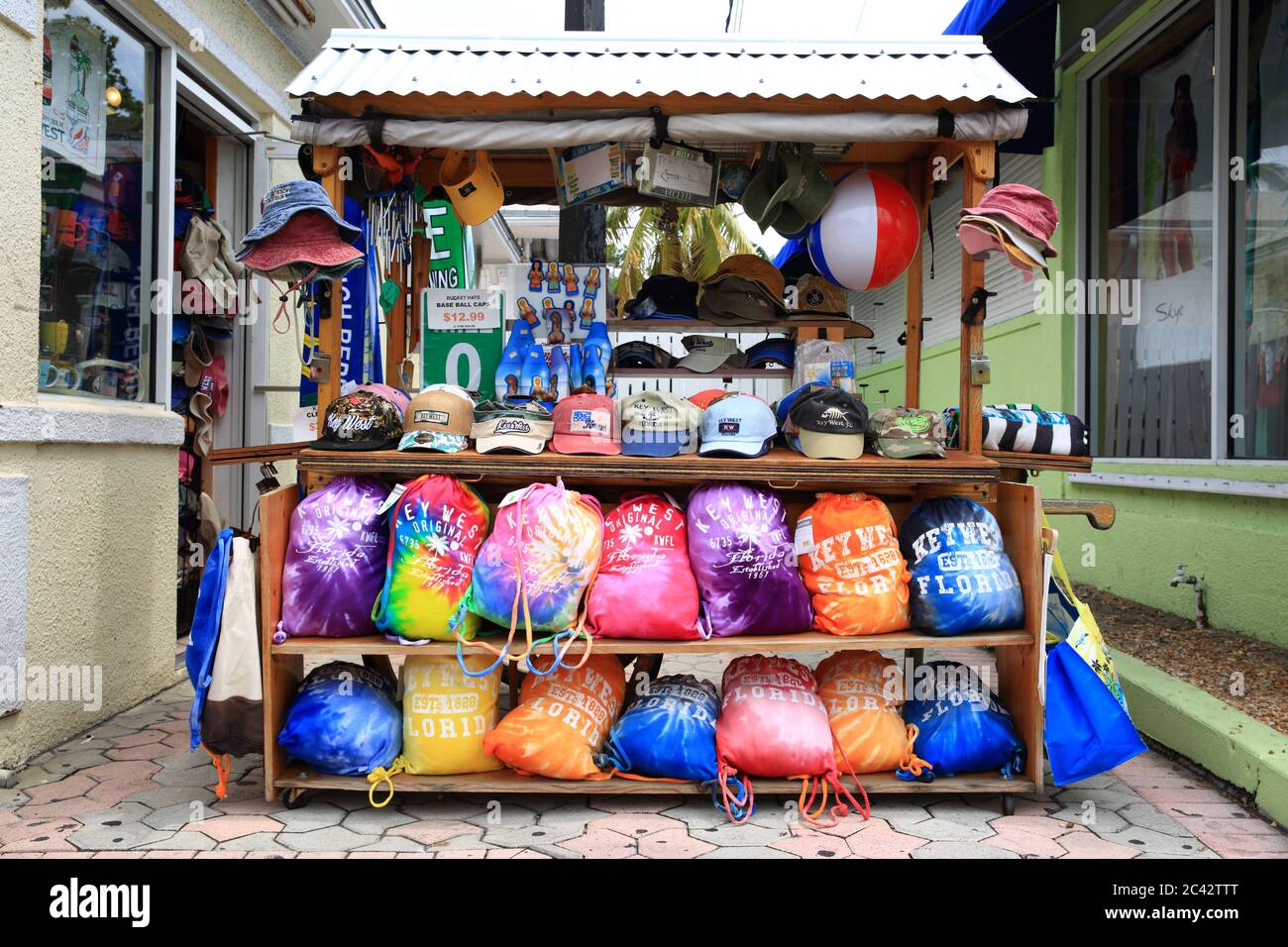 Key West, USA - August 27, 2017: Retail shop selling souvenirs in Key West Stock Photo