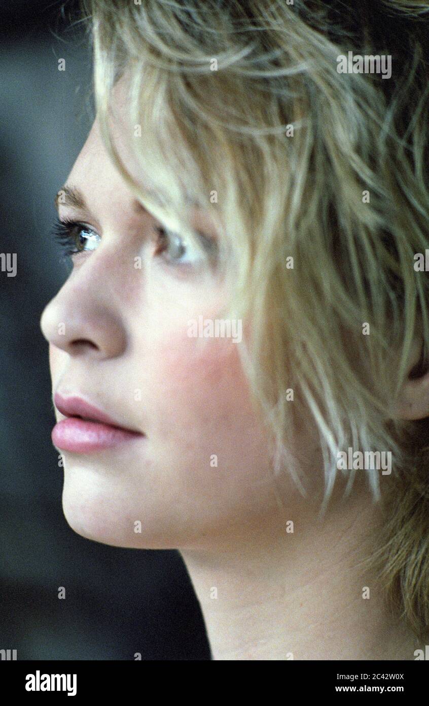 Blonde woman profile hi-res stock photography and images - Alamy
