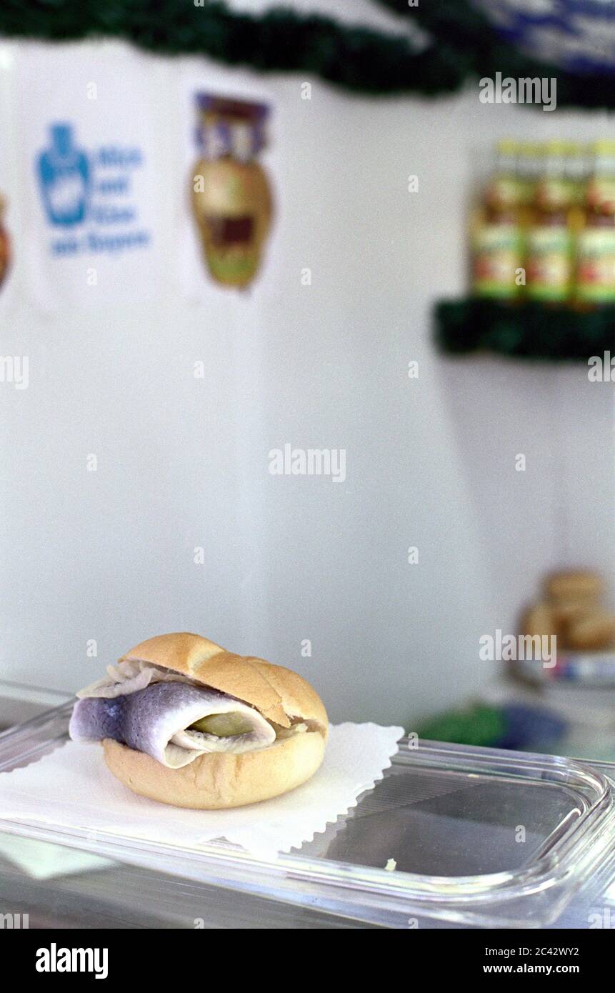 Fischbrötchen - snack stand - Oktoberfest - Munich - Bavaria - Germany ...