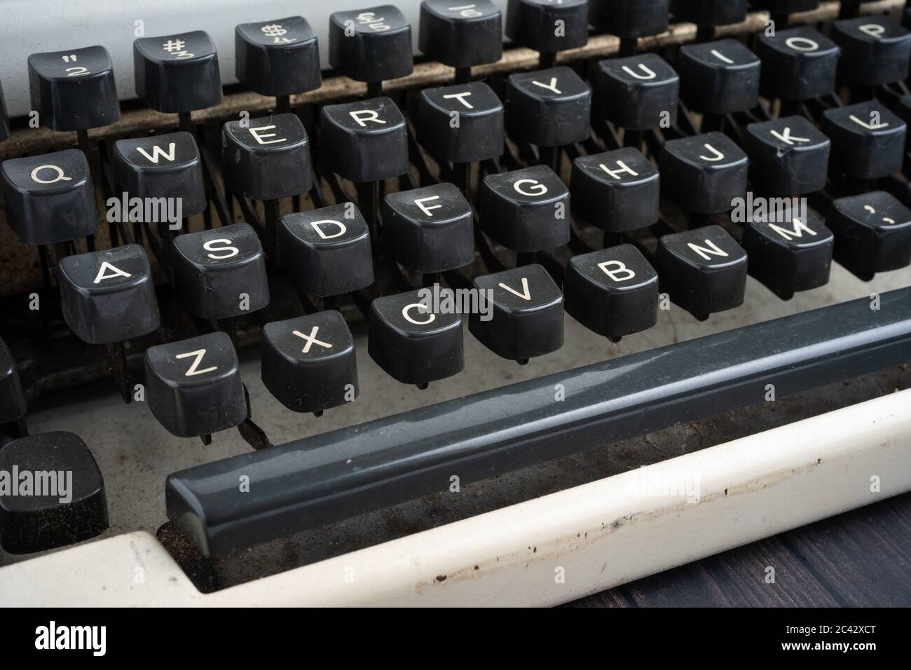 Closed up shot of a vintage typewriter Stock Photo - Alamy