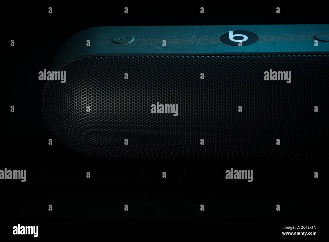 Grey colour Beats Pill wireless speaker 