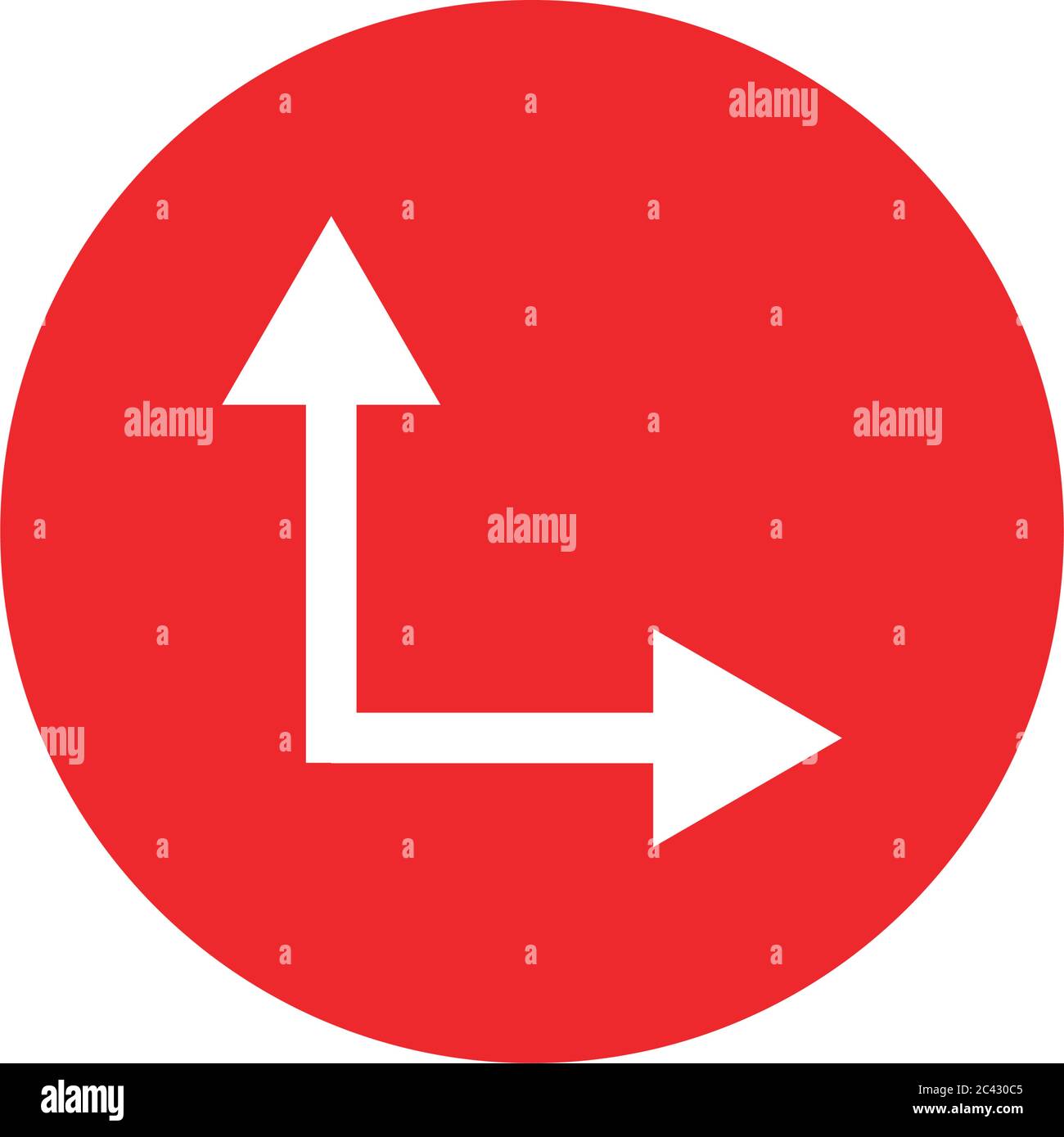Up and next arrow or above and right direction block style icon design ...