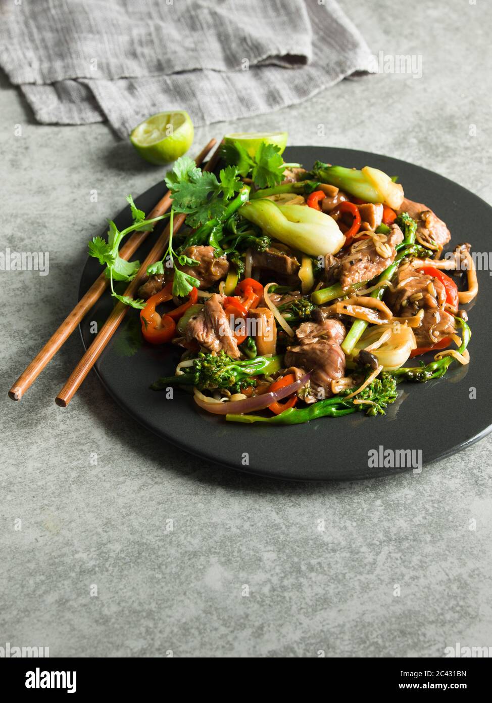Beef Stir Fry Stock Photo - Alamy