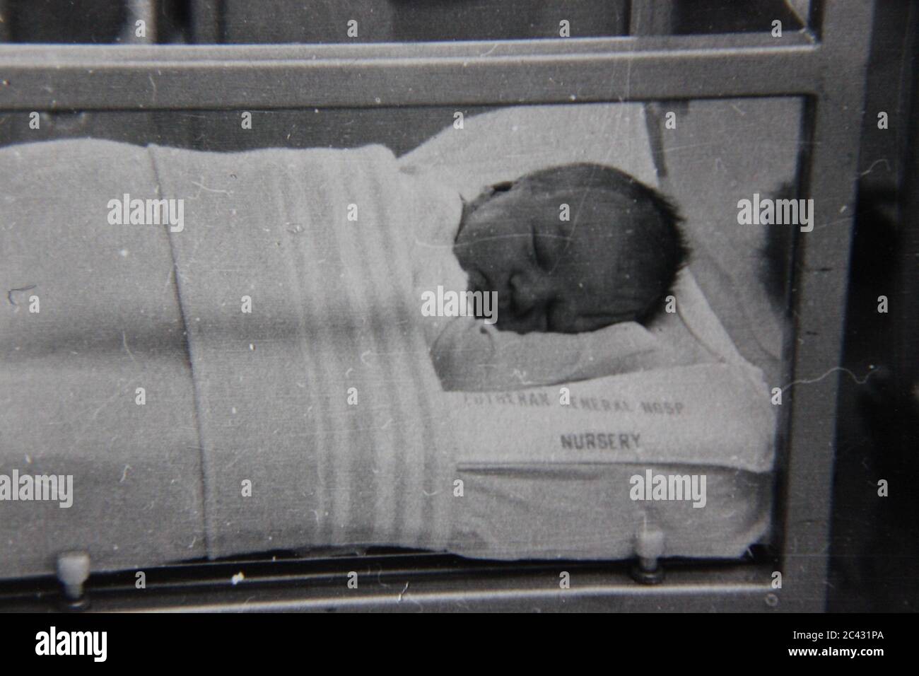 Fine 1970s black and white photography of a newborn baby in the ...