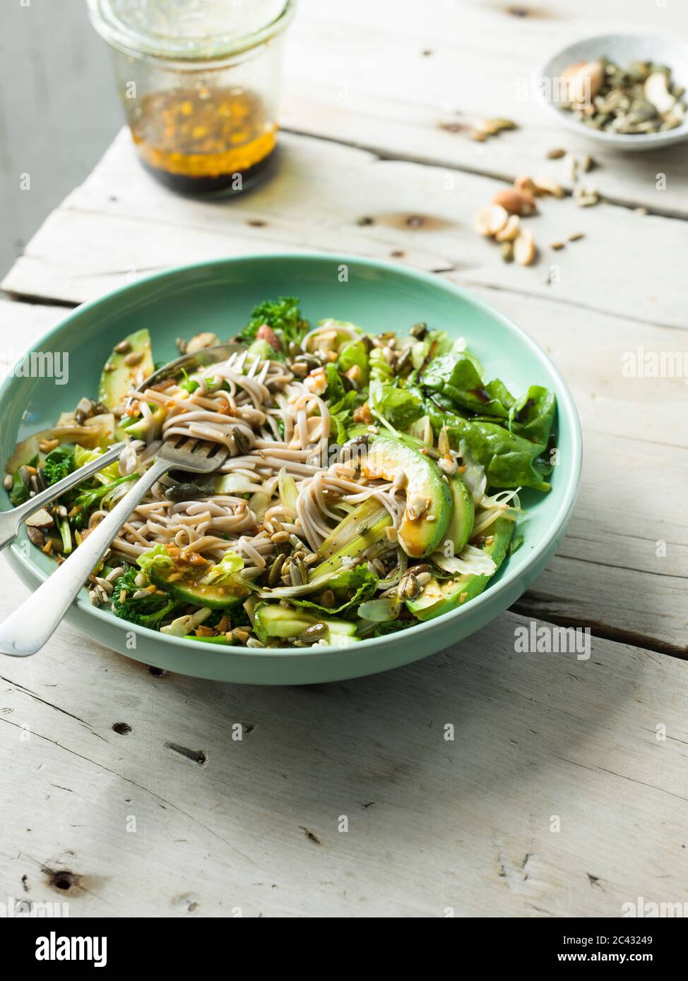 Noodle salad Stock Photo
