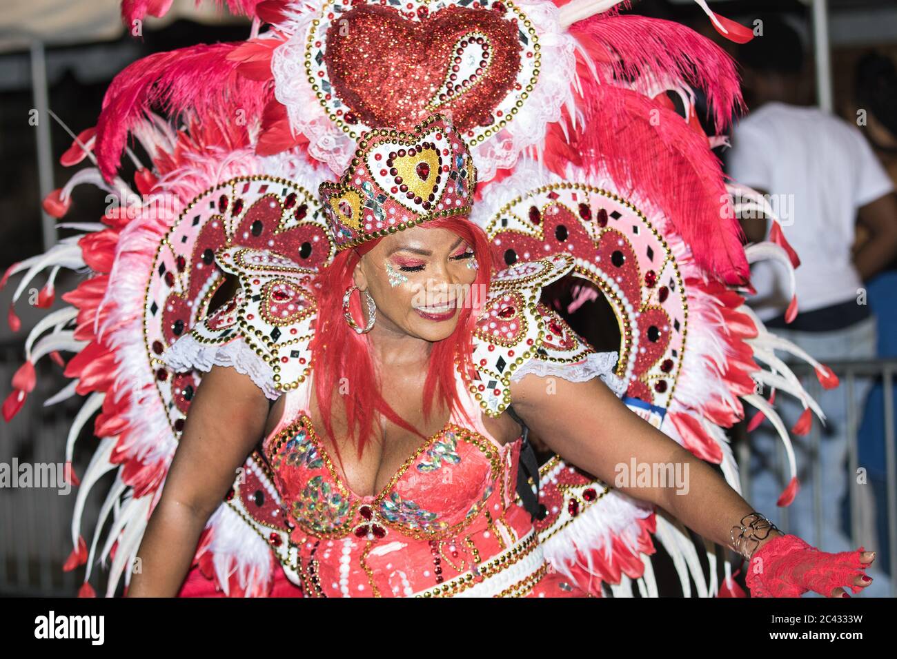 Christmas Junkanoo parade celebration in the Bahamas with colorful
