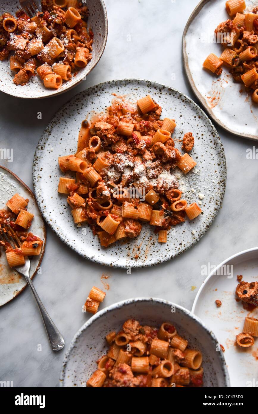 Vegetarian Bolognese Pasta Stock Photo Alamy