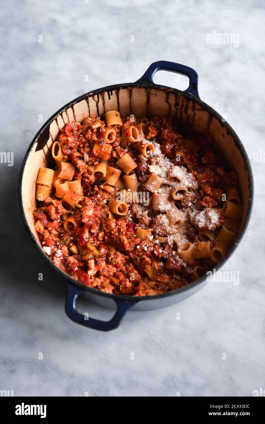 Vegetarian Bolognese Pasta Stock Photo Alamy