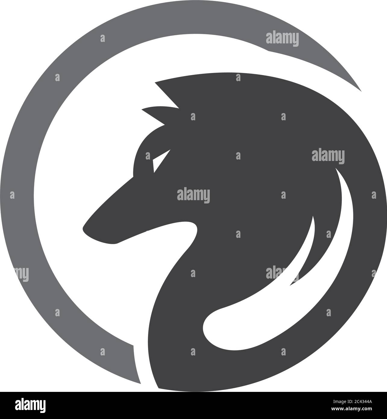 Wolf Logo Template Vector Icon Illustration Design Stock Vector Image Art Alamy