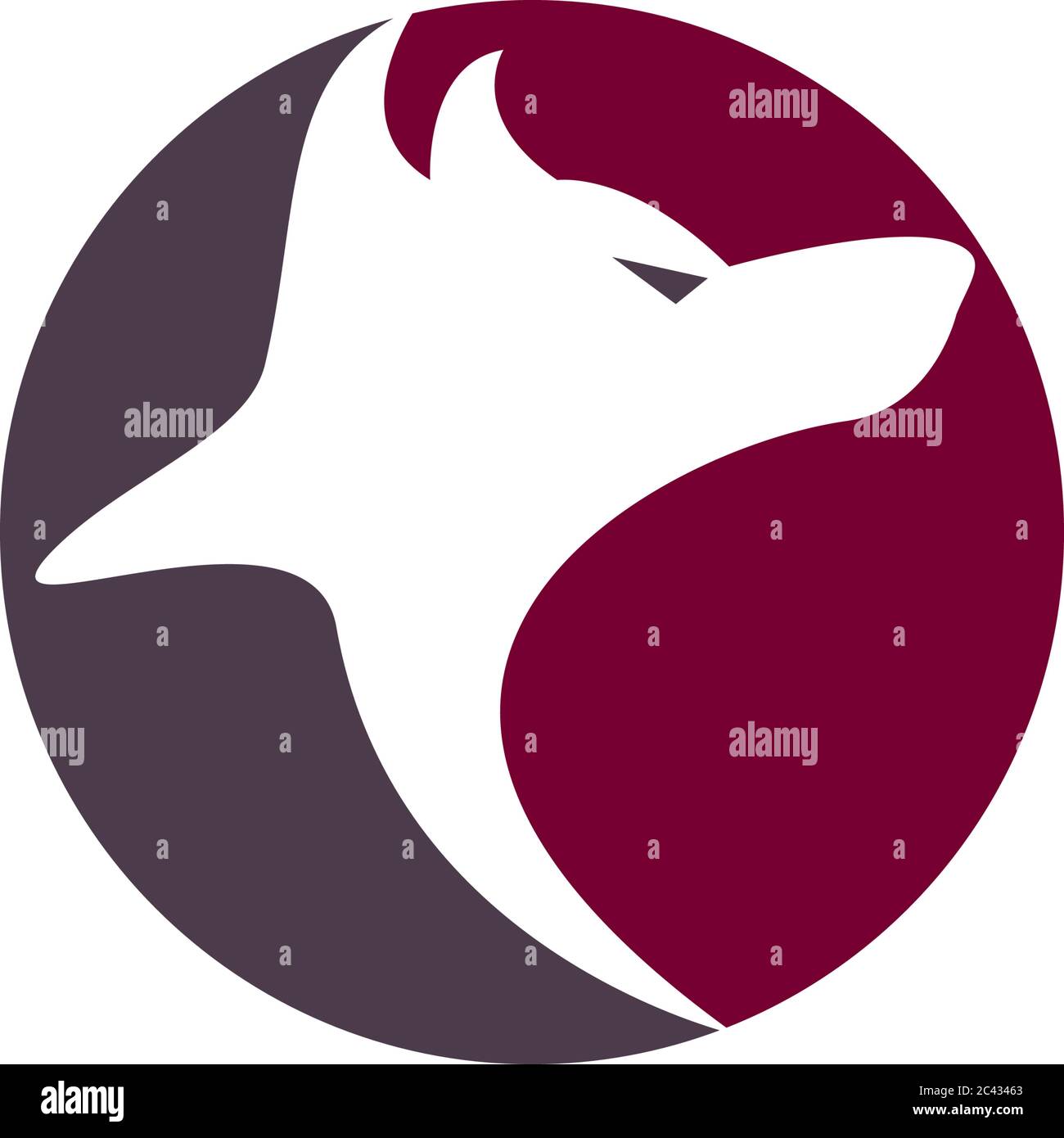 Wolf Logo Template vector icon illustration design Stock Vector Image ...