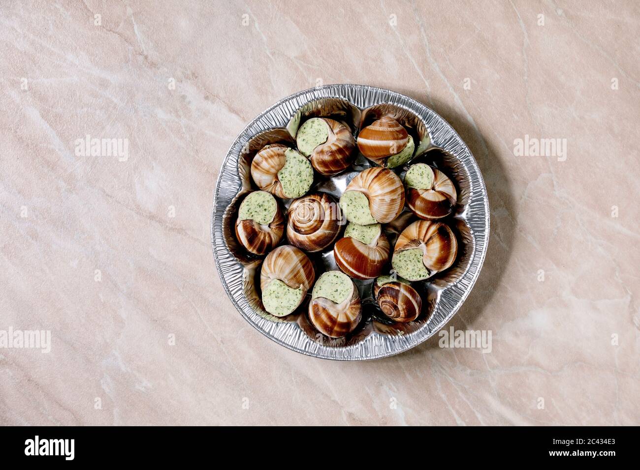 Frozen Uncooked Escargots de Bourgogne Snails with herbs butter