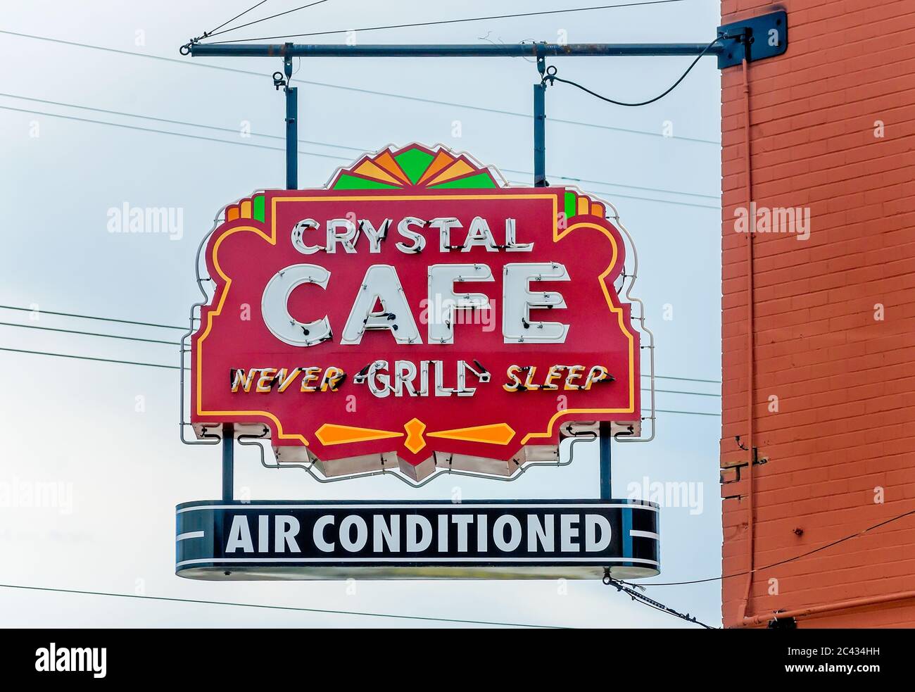 The Crystal Grill sign is pictured, Aug. 10, 2016, in Greenwood, Mississippi. The family-owned restaurant is a local favorite. Stock Photo