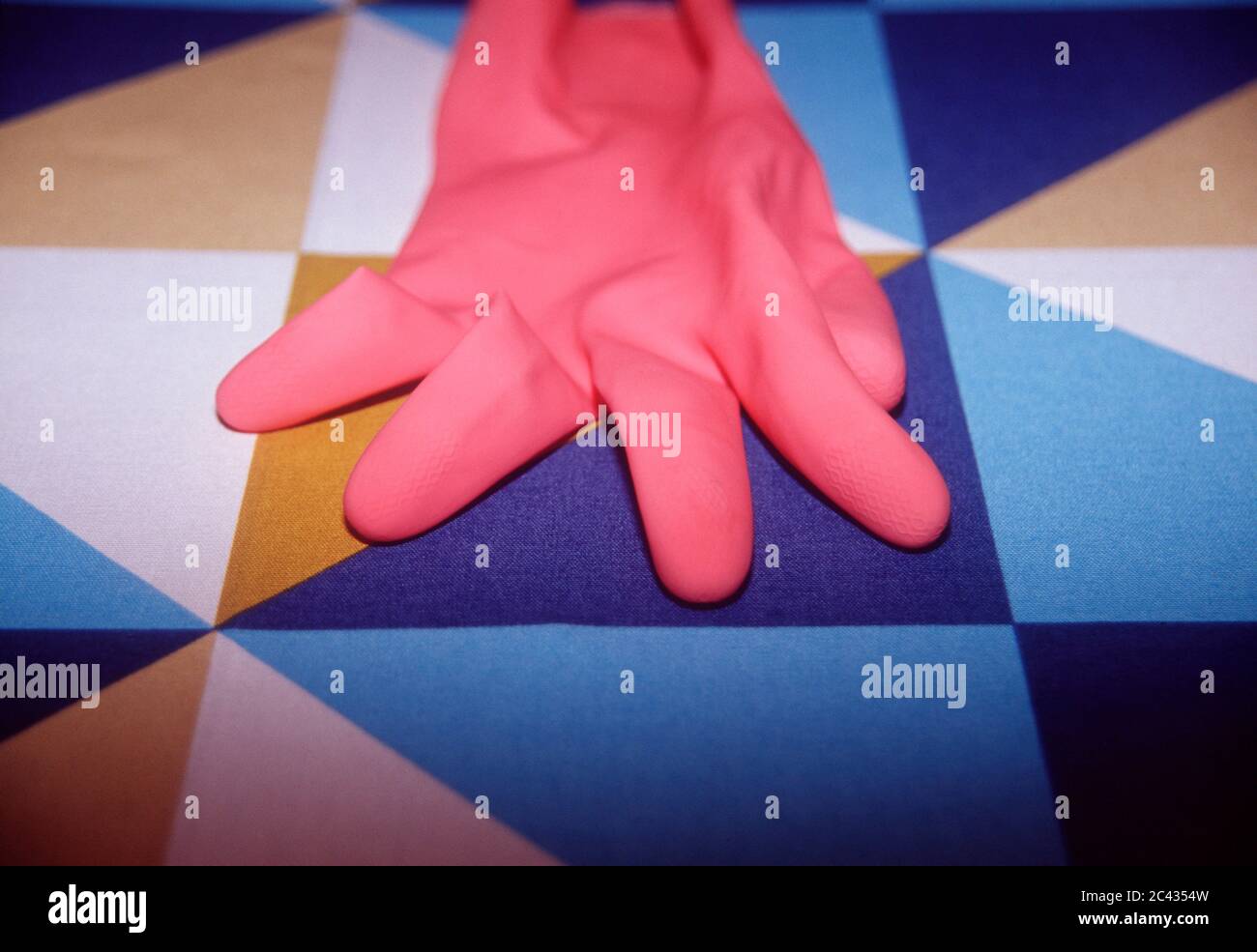 Rubber gloves for household chores Stock Photo Alamy