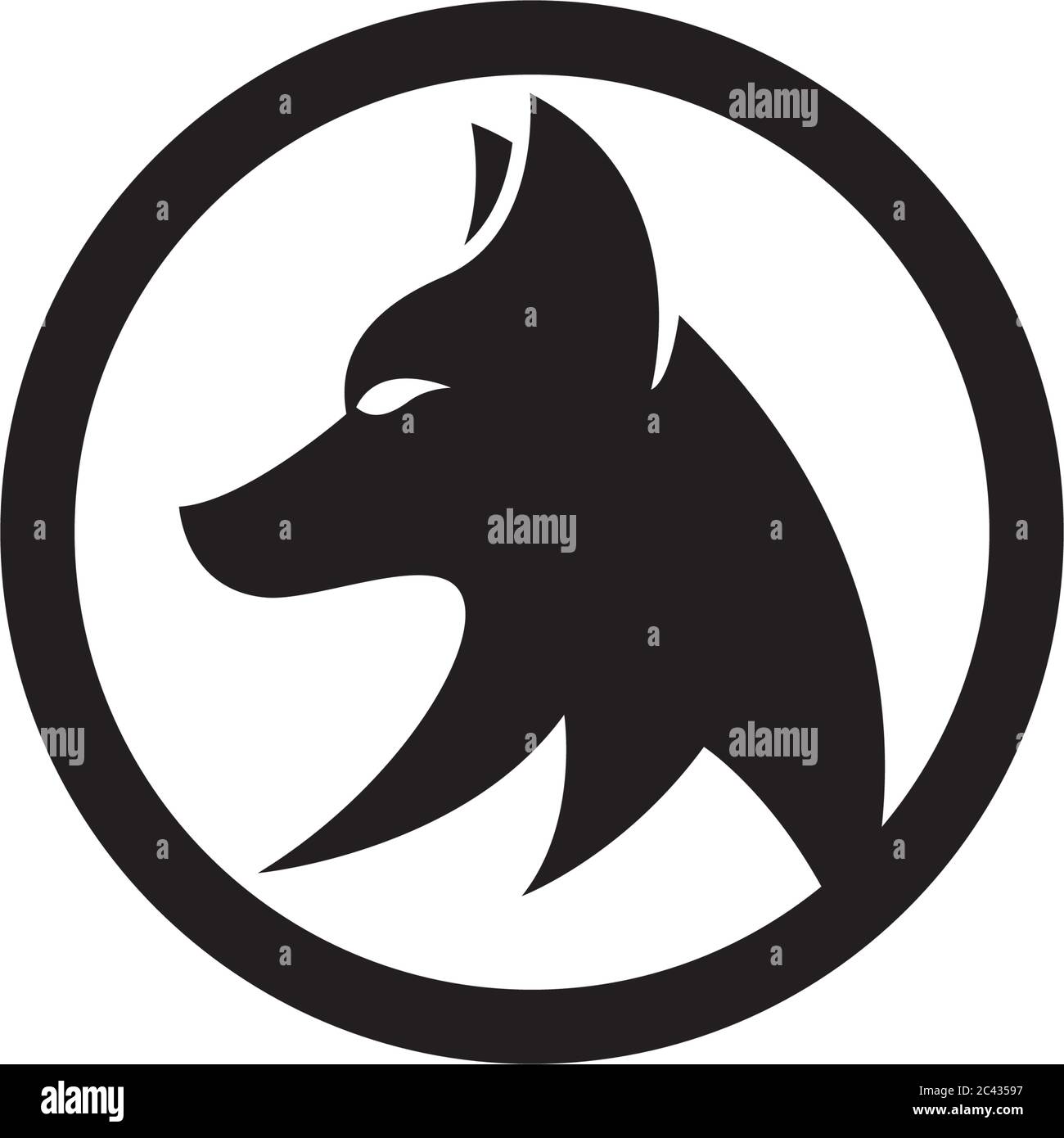 Wolf Logo Template vector icon illustration design Stock Vector Image ...