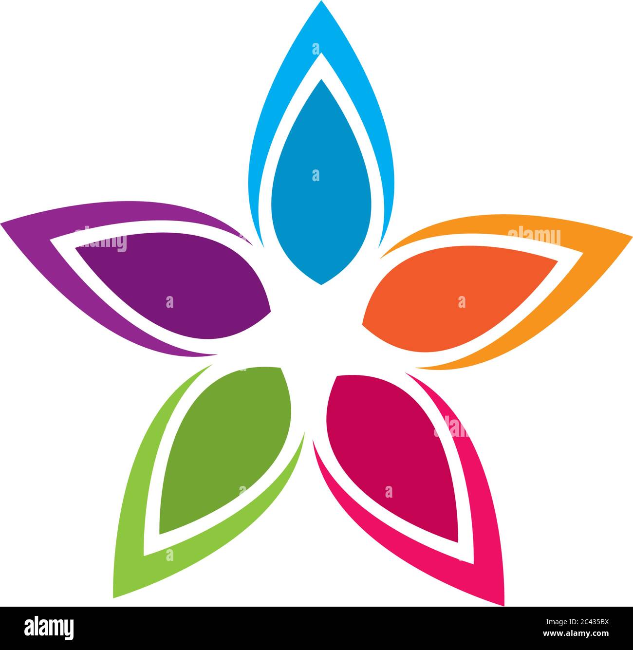 Beauty Vector flowers design logo Template icon Stock Vector Image ...