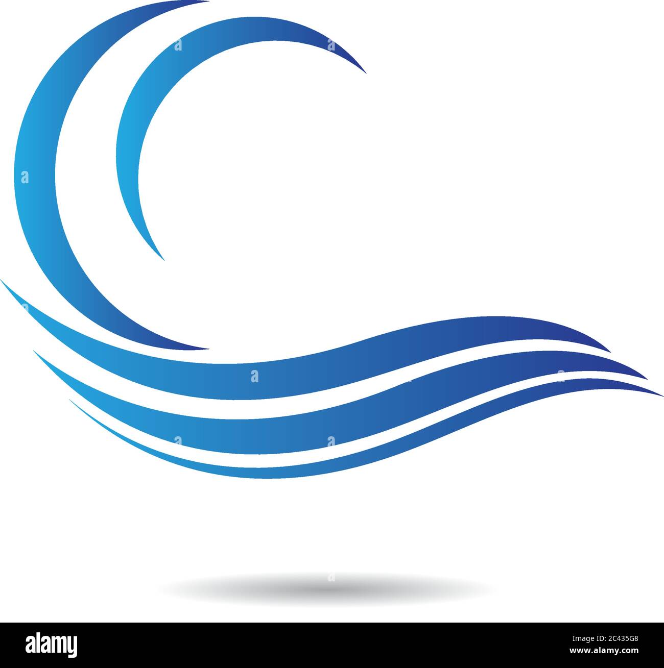 Water wave logo vector icon illustration design Stock Vector Image ...