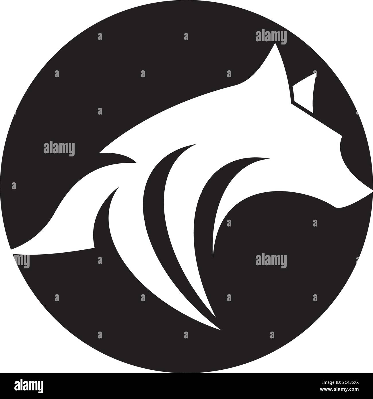 Wolf Logo Template Vector Icon Illustration Design Stock Vector Image Art Alamy