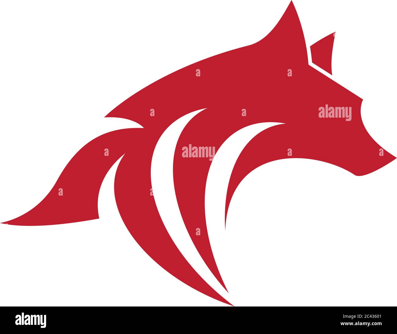 Wolf Logo Template vector icon illustration design Stock Vector Image ...