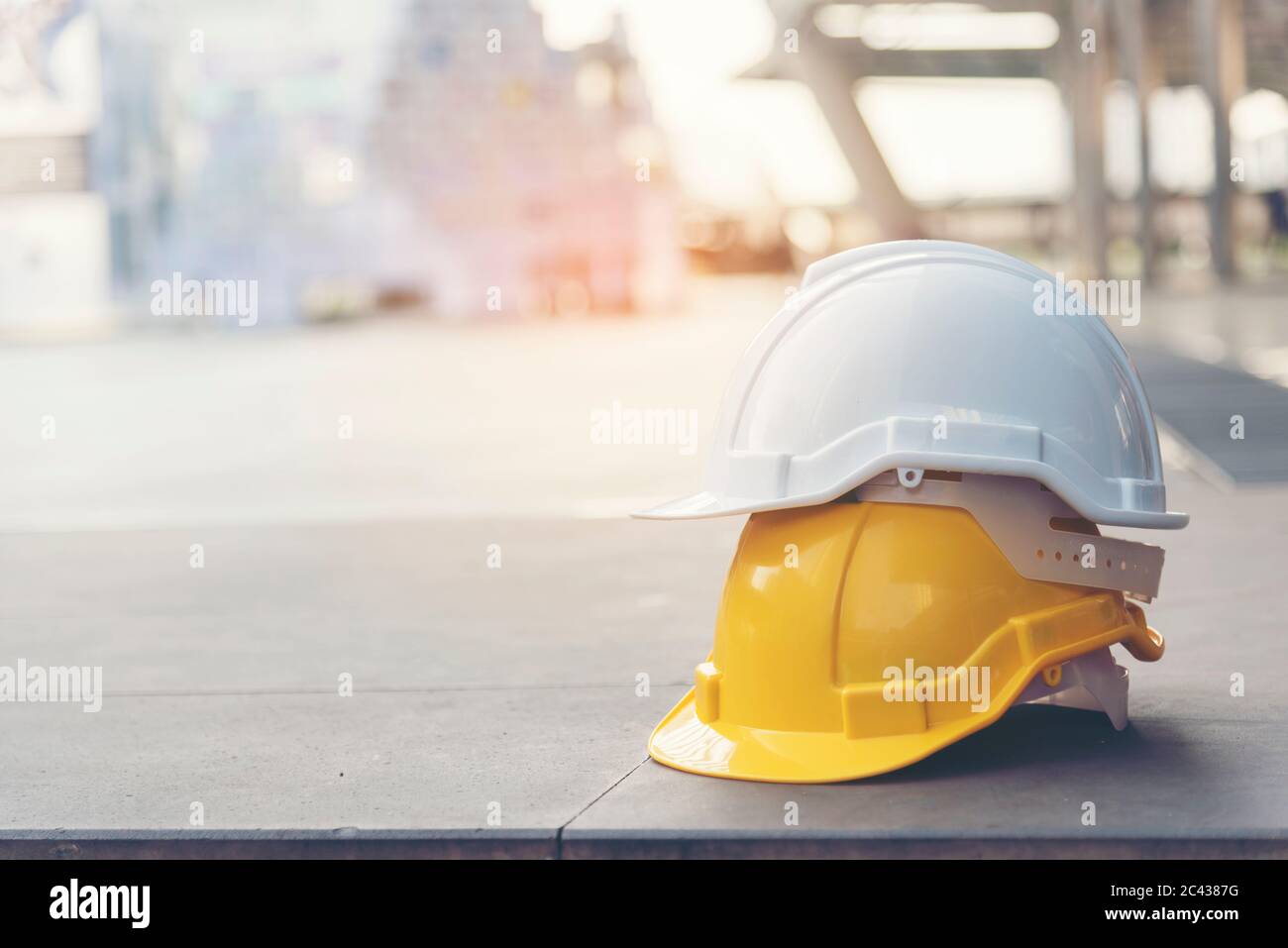 Hardhat industrial . Safety hard hat for engineer and construction