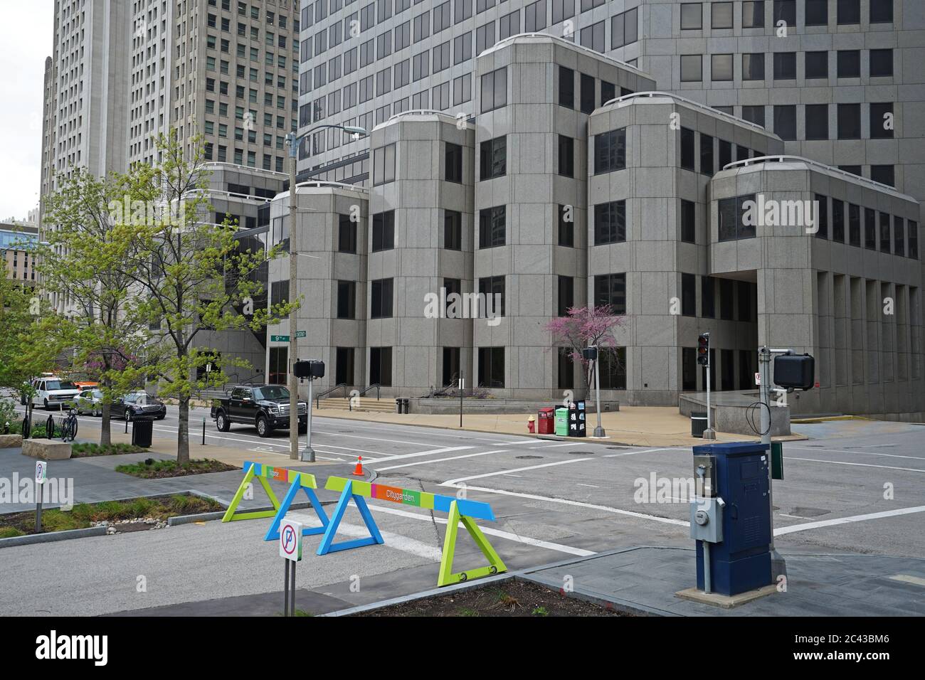 Exterior architecture and cityscape design of St.Louis downtown- MO ...