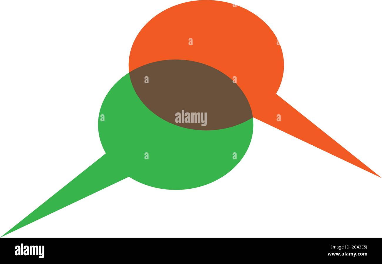 Speech bubble logo template vector icon illustration design Stock Vector