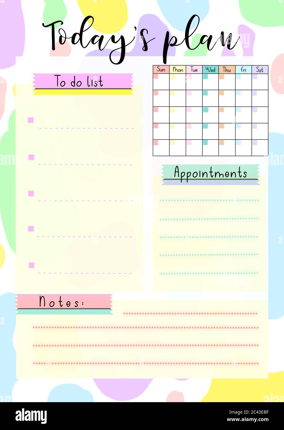 Personal daily, weekly, monthly digital planners or printable organizer