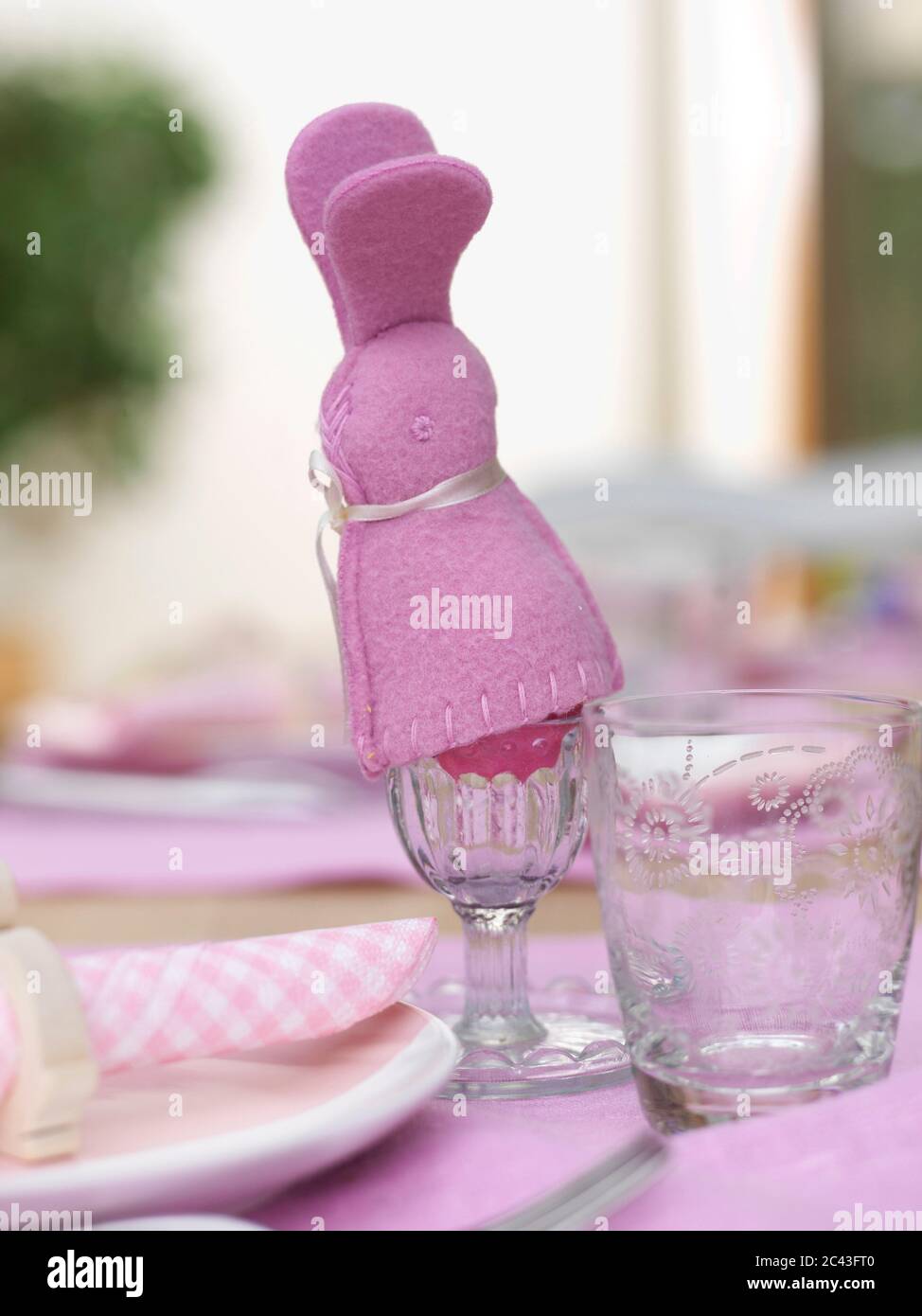 Laid Easter table, Munich, Bavaria, Germany Stock Photo