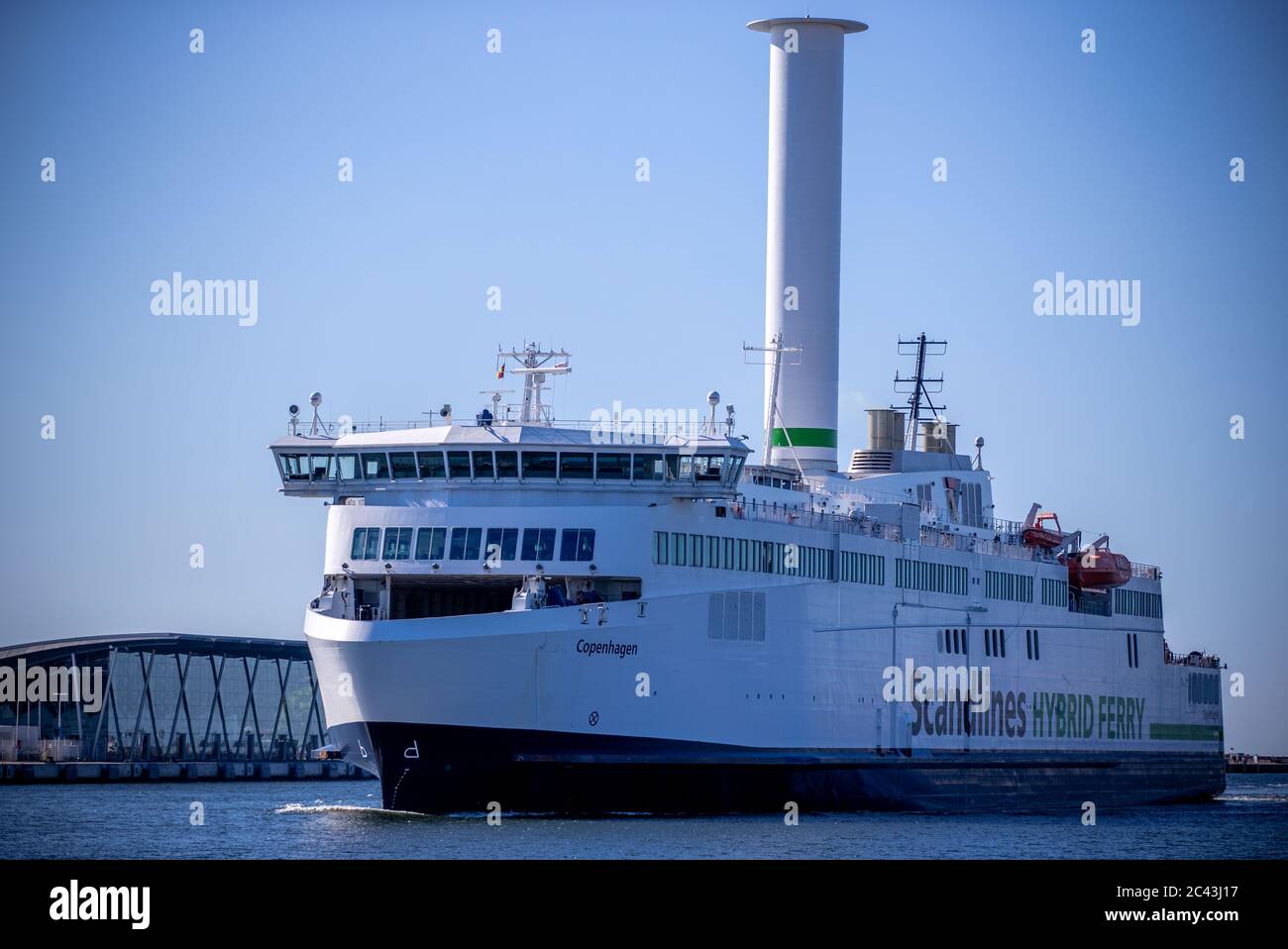 Rostock, Germany. 15th June, 2020. The hybrid ferry "Copenhagen" owned