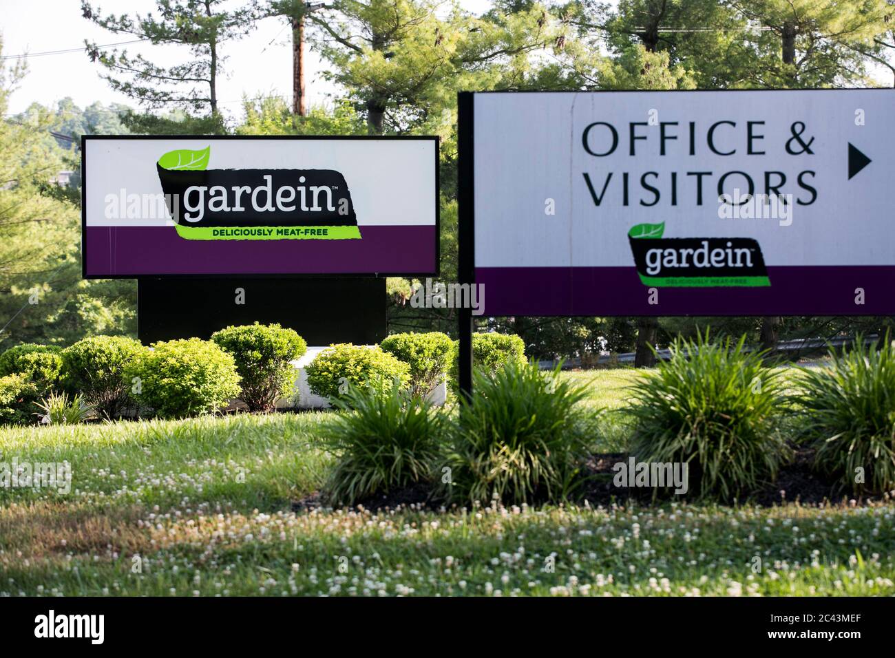 A logo sign outside of a facility occupied by Gardein in Hagerstown, Maryland on June 10, 2020. Stock Photo